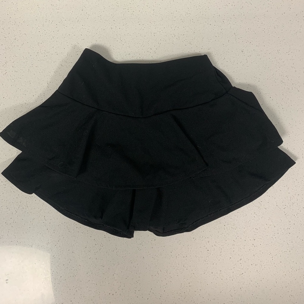 Black boohoo ruffle Skort